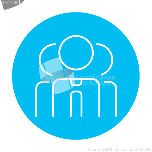 Image of Group of businessmen line icon.