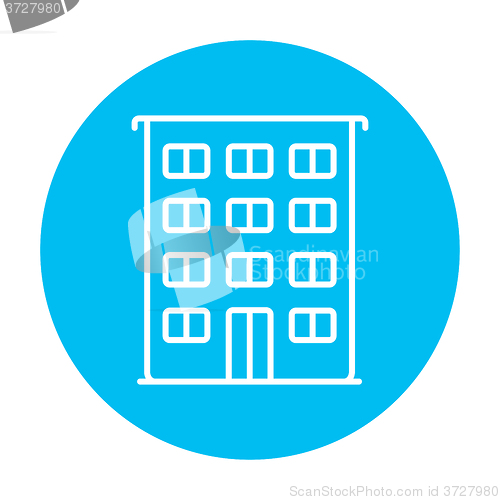 Image of Residential building line icon.