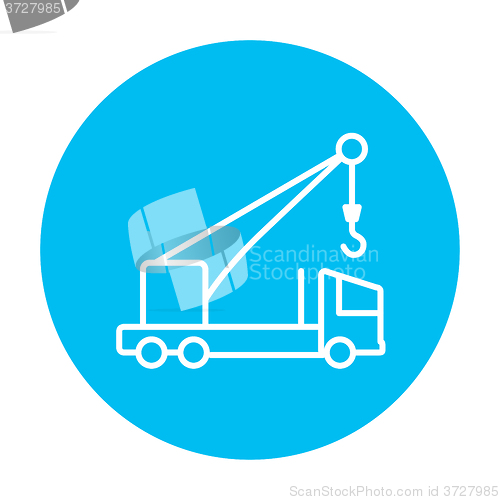 Image of Mobile crane line icon.