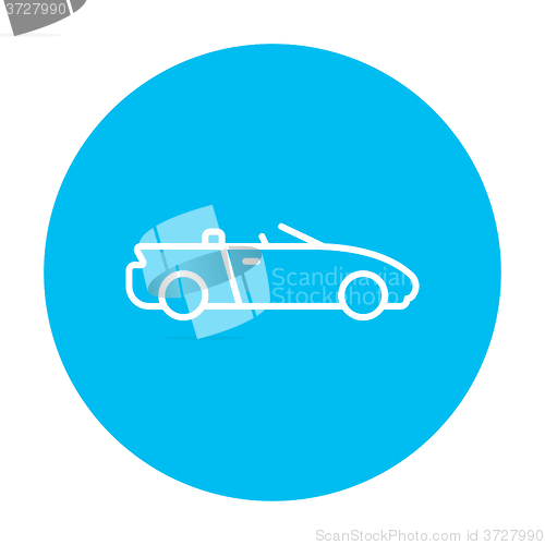 Image of Convertible car line icon.