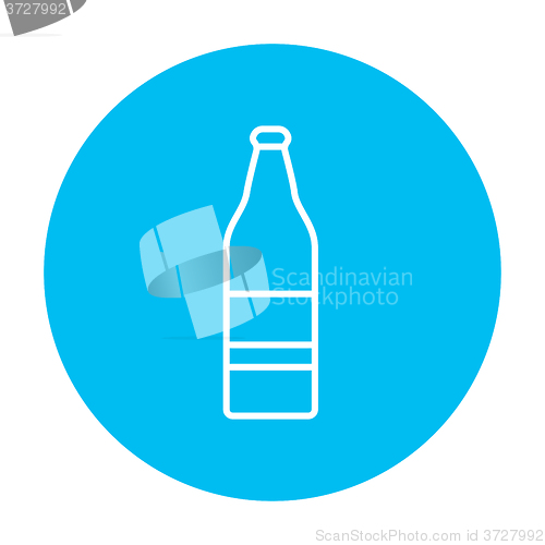 Image of Glass bottle line icon.