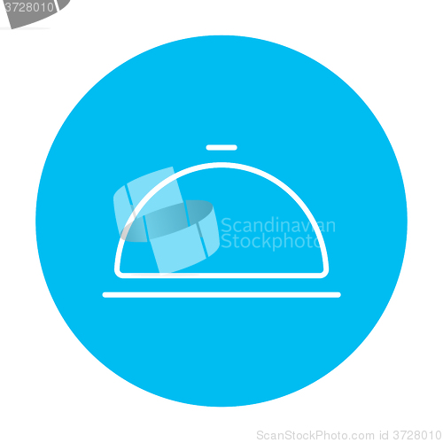 Image of Restaurant cloche line icon.