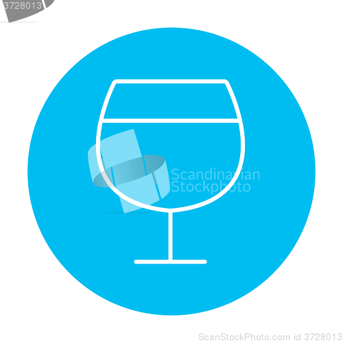 Image of Glass of wine line icon.