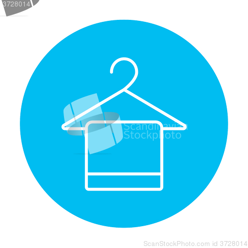 Image of Towel on hanger line icon.