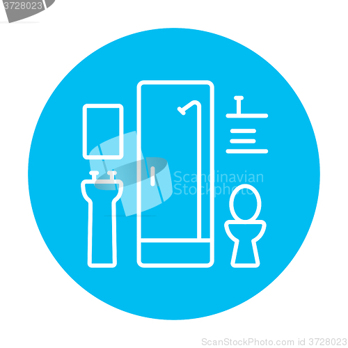 Image of Bathroom line icon.