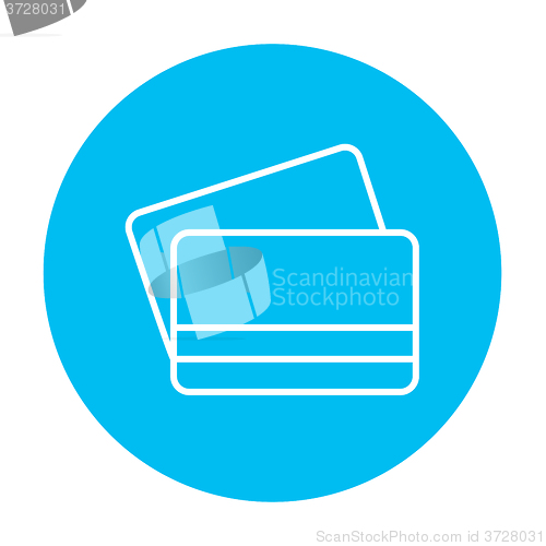 Image of Credit cards line icon.