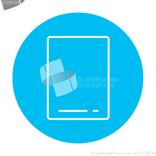 Image of Touch screen tablet line icon.