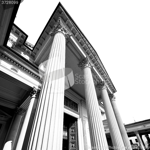Image of beautiful old architecture in italy europe milan religion    and