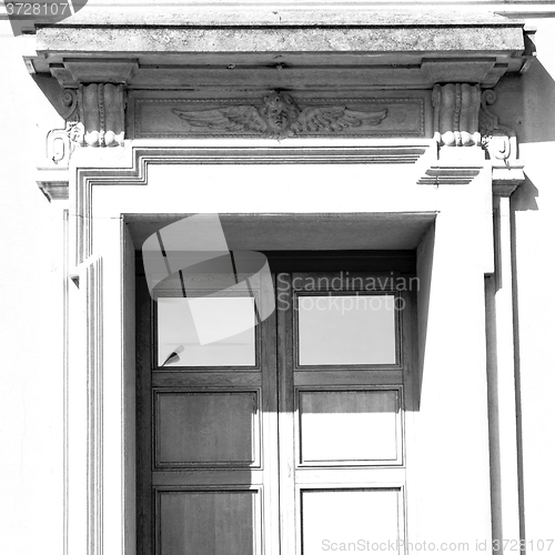 Image of detail in  wall door  italy land europe architecture and wood th