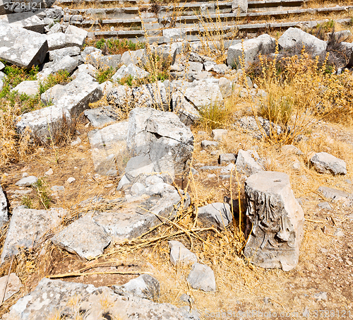 Image of the old  temple and theatre in termessos antalya turkey asia sky