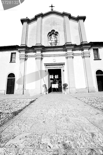 Image of old architecture in italy europe milan religion and sunlight