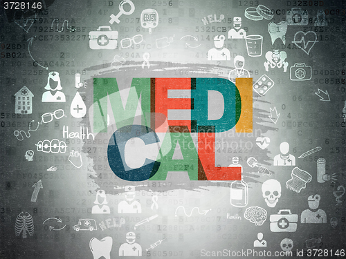 Image of Medicine concept: Medical on Digital Paper background