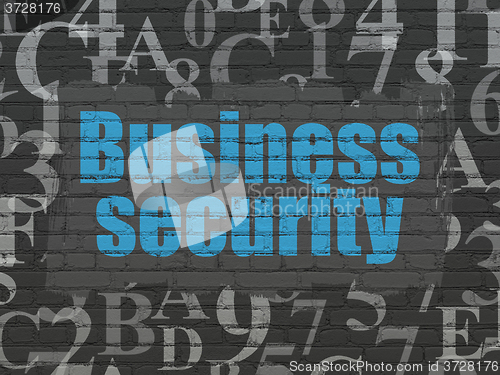 Image of Safety concept: Business Security on wall background