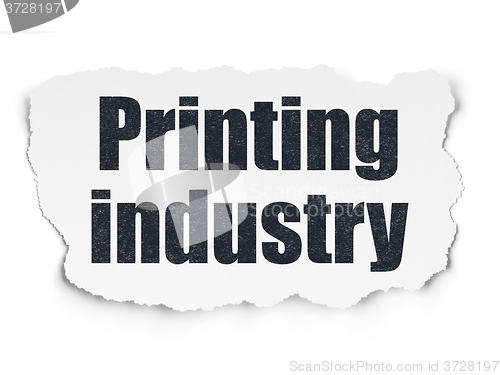 Image of Industry concept: Printing Industry on Torn Paper background