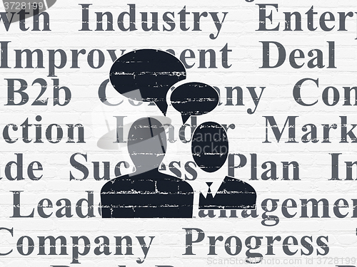 Image of Finance concept: Business Meeting on wall background