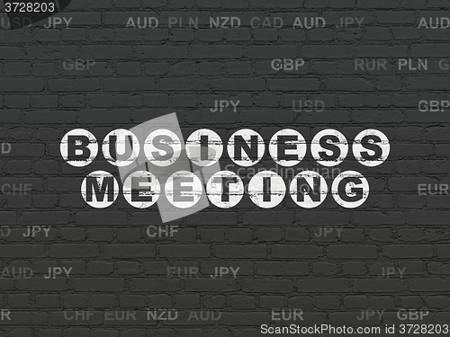 Image of Business concept: Business Meeting on wall background