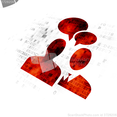 Image of Finance concept: Business Meeting on Digital background