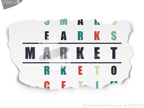 Image of Advertising concept: Market in Crossword Puzzle