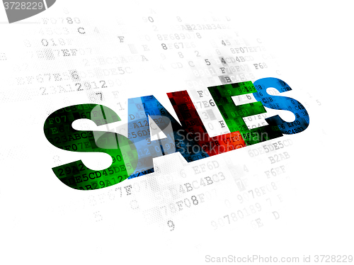 Image of Advertising concept: Sales on Digital background