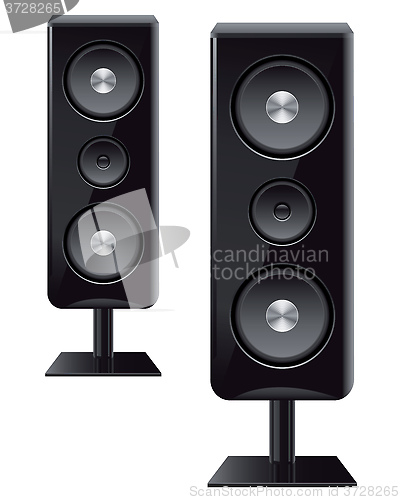 Image of acoustic speakers with three speakers