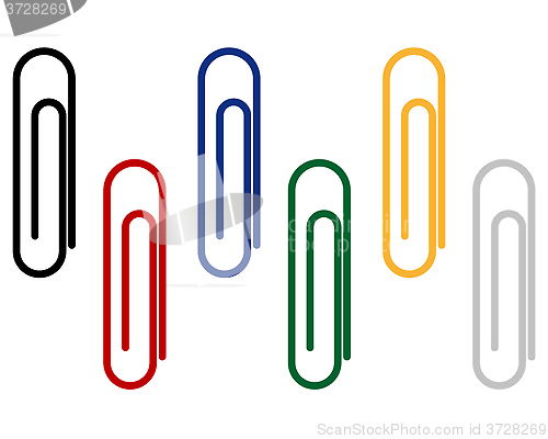 Image of paper clips for fastening papers