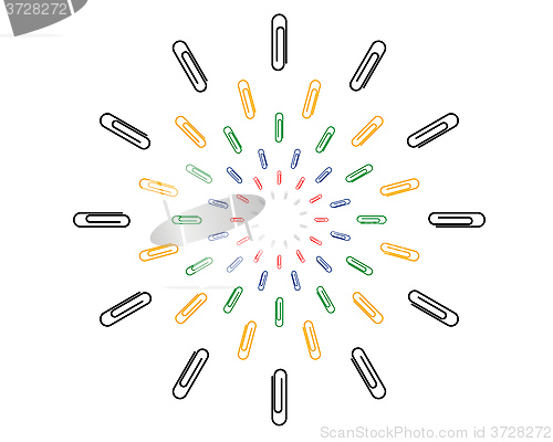 Image of writing paper clips of different sizes