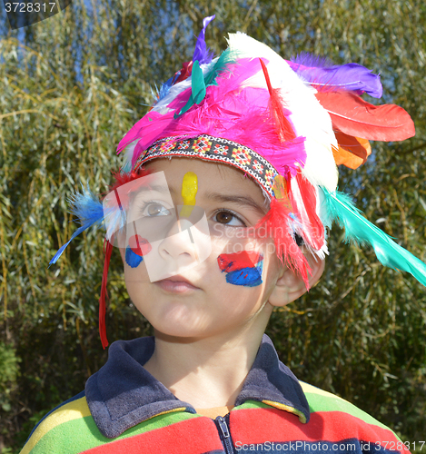 Image of Kid dressed as Injun