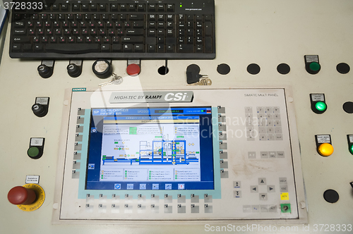 Image of Control panel of stonemaking machine SP2000