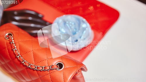 Image of bag on a shelf in the store