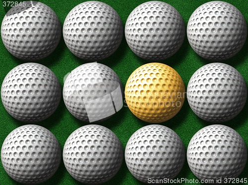 Image of gold golf ball