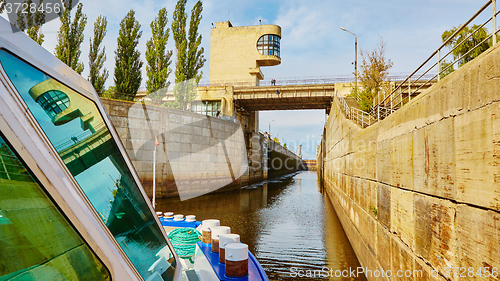 Image of One of the locks on navigable river 