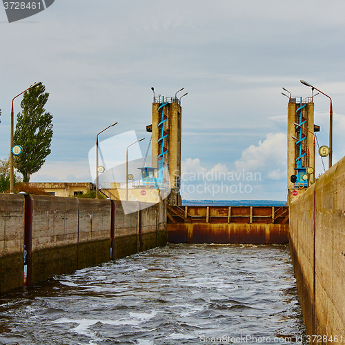 Image of One of the locks on navigable river 