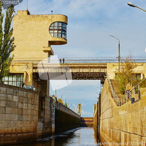 Image of One of the locks on navigable river 