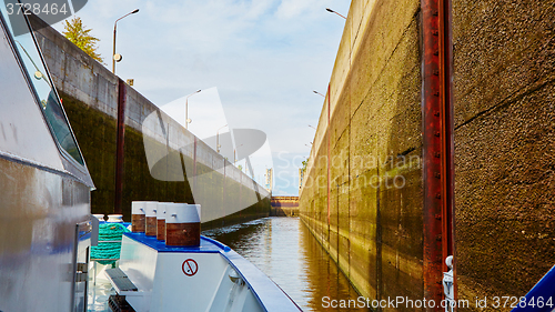 Image of One of the locks on navigable river 