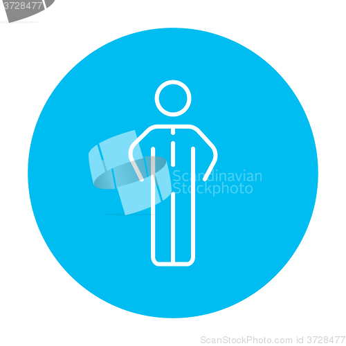 Image of Businessman standing line icon.