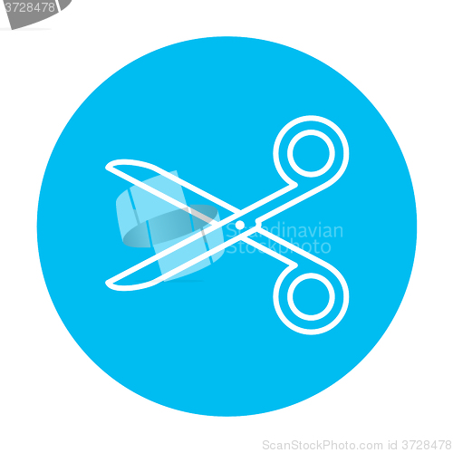 Image of Scissors line icon.