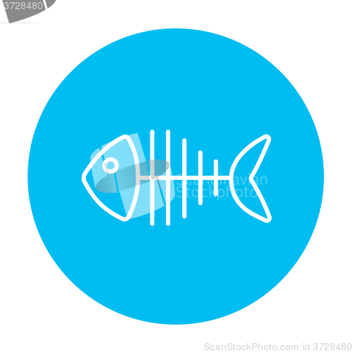 Image of Fish skeleton line icon.