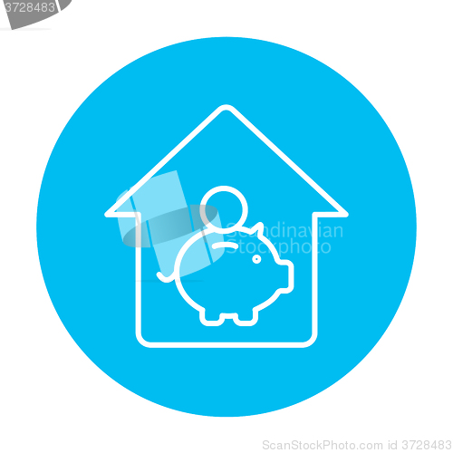 Image of House savings line icon.