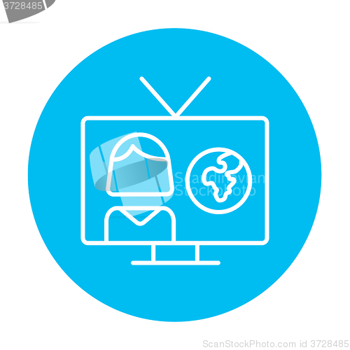 Image of TV report line icon.