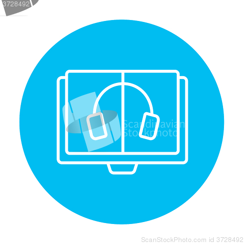 Image of Audiobook line icon.