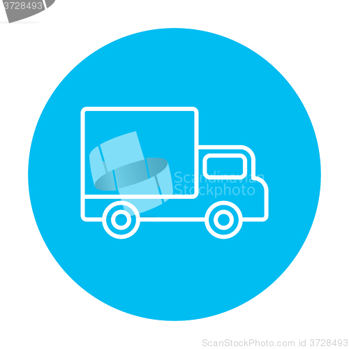 Image of Delivery van line icon.