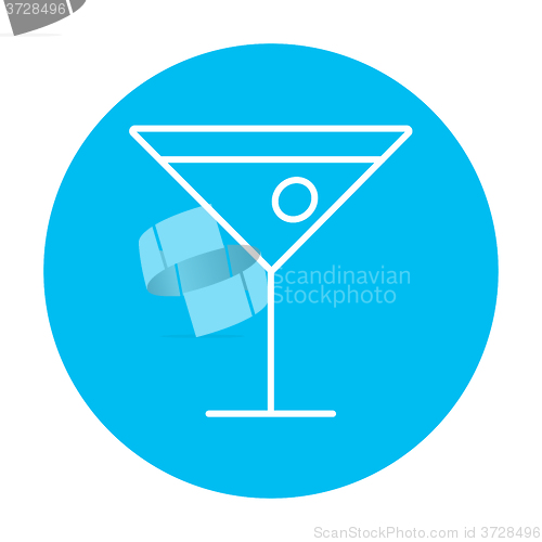 Image of Cocktail glass line icon.