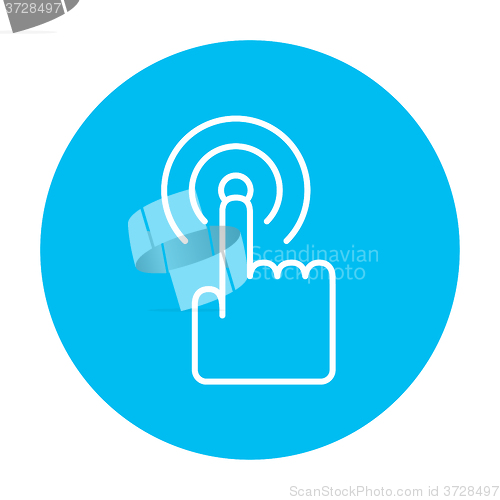 Image of Touch screen gesture line icon.