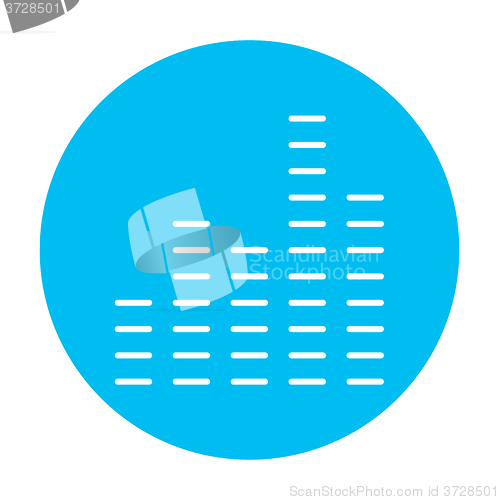 Image of Digital equalizer line icon.