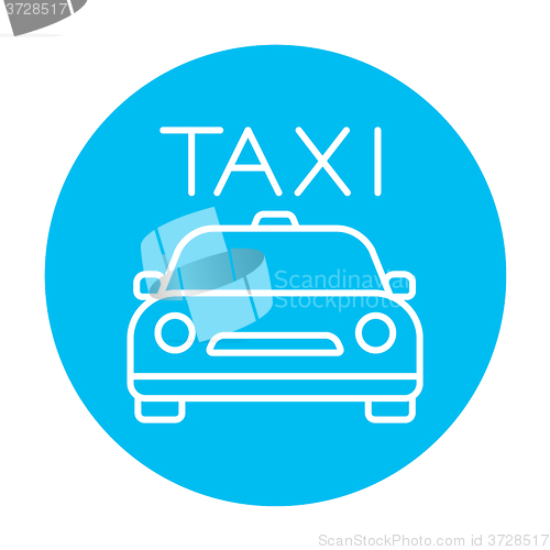 Image of Taxi line icon.