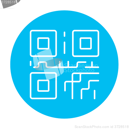 Image of QR code line icon.