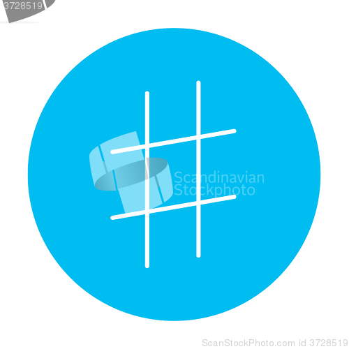 Image of Hashtag symbol line icon.