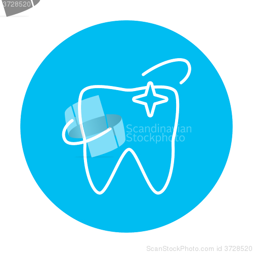 Image of Shining tooth line icon.