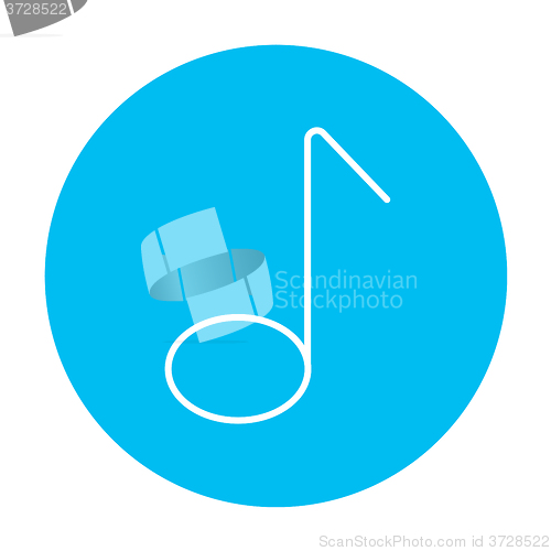 Image of Music note line icon.