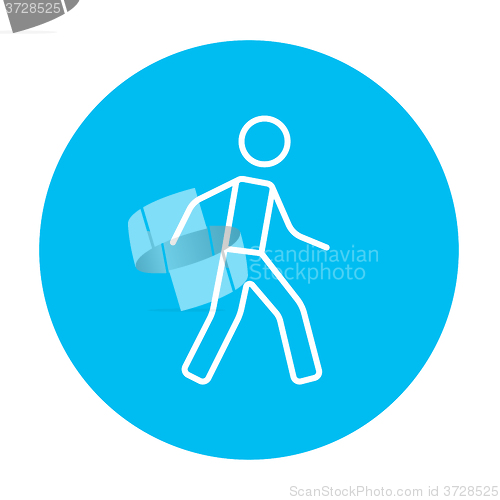 Image of Pedestrianism line icon.